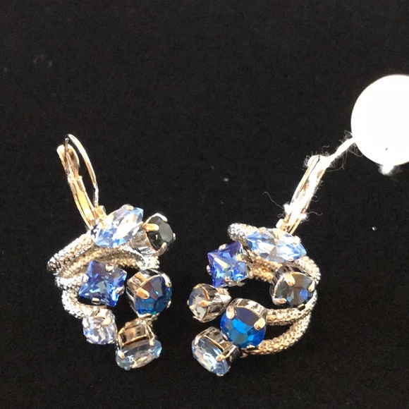 Italian Artisan Swarovski Crystal Earrings - Picture 1 of 4